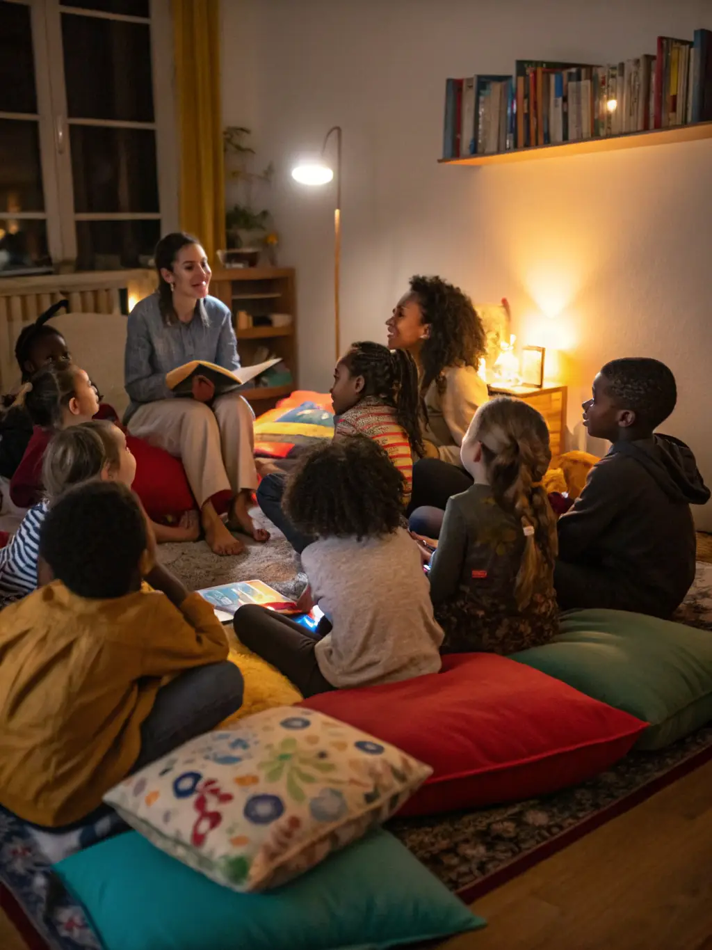 A captivating shot of children participating in an educational workshop focused on local history and traditions at the ASSOC ESPACE SITE PORT DIEU.